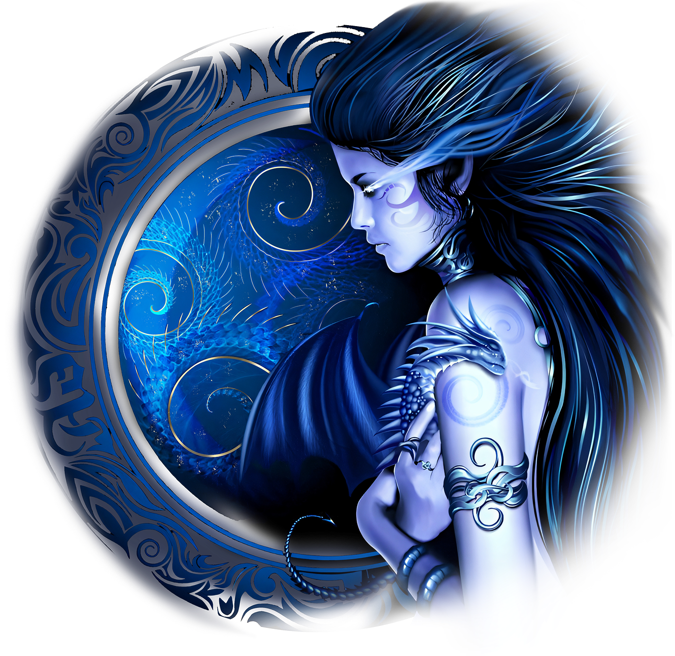 blue woman